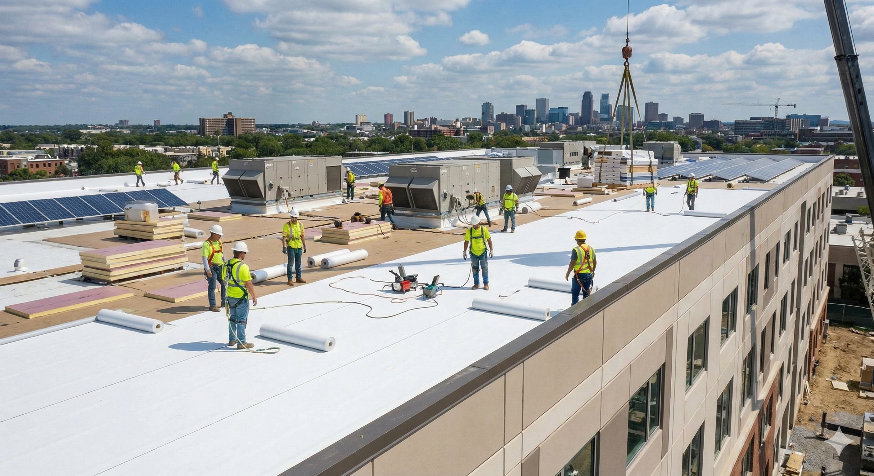 skilled commercial roof installation by Kraig Roofing
